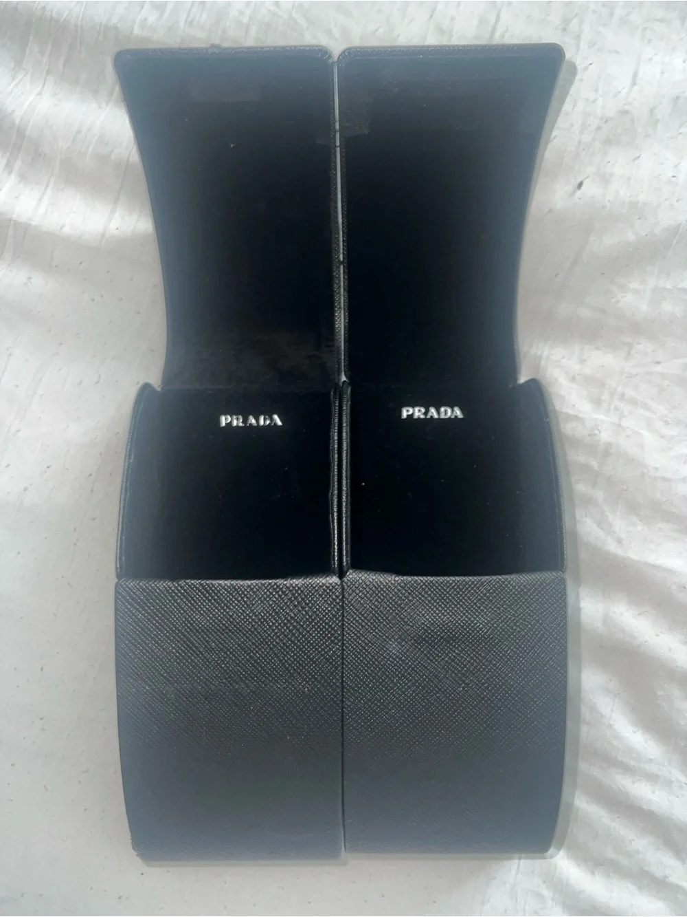 Prada Black Hard Sunglasses Case Duo